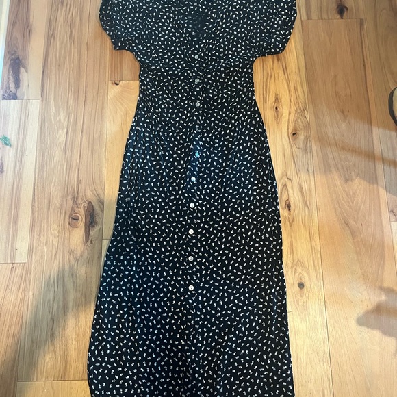 Madewell Floral Black and White Maxi Dress - Picture 4 of 4